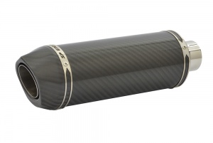 Honda NC700X (2012-2013) Round Carbon Outlet Diabolus Stubby Carbon Fibre Exhaust